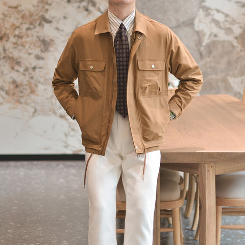 Caramel Multi-pocket Casual Jacket