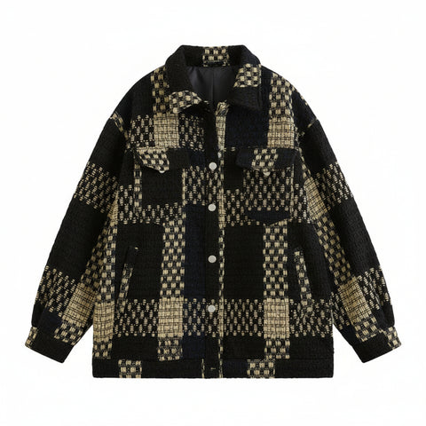 Winter Ruffian Handsome Lapel Long Sleeve Jacket Men