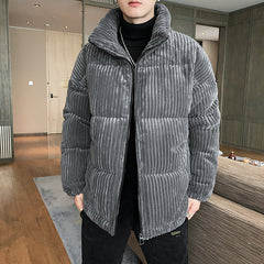 Corduroy Jacket Men Winter Thickening