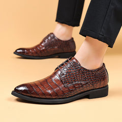 Business Casual Shoes Fish Grain Leather Shoes