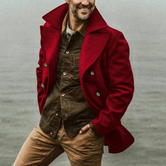 Cotton Double Breasted Casual Coat