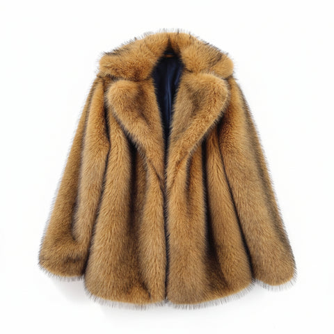 Fur Mid-length Coat Suit Warm Fur Coat