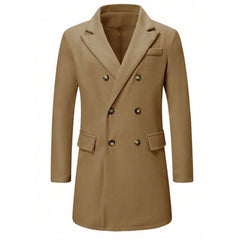 Casual Double-breasted Wool Coat