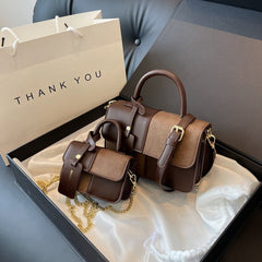 Shoulder Bag with Compact Square Handbag