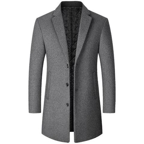 Autumn And Winter Woolen Trench Coat Men