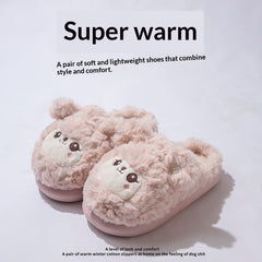 Non-slip Warm And Thick-soled Plush Slippers