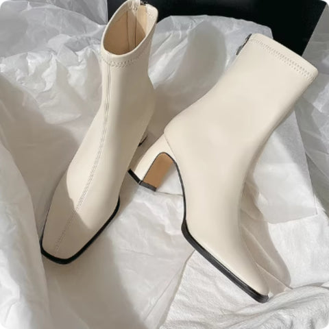 New Style Ankle Boots With Velvet Heels