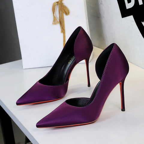 Shallow Mouth Red Bottom High Heels Women