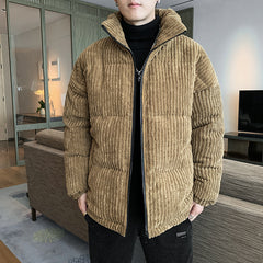 Corduroy Jacket Men Winter Thickening