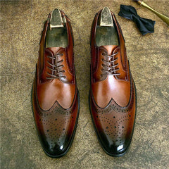 Genuine Leather Brogue Business Shoes