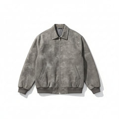Men's Loose Suede Fabric Jacket Casual Jacket
