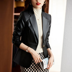 Women's Slim Skinny Leather Jacket