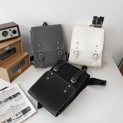 Solid Buckle Business Backpack