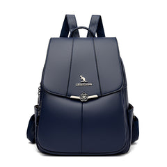 New Women's Backpack PU Soft Leather
