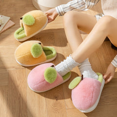 New Winter Chunky-soled Warm Plush Indoor Cotton Slippers