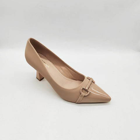 Leather Belt-buckle Peep-toe Stiletto Pumps