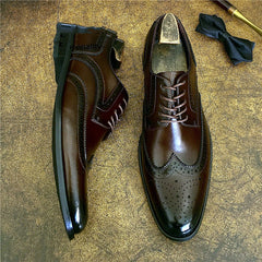 Genuine Leather Brogue Business Shoes