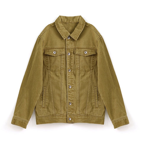 Loose-Fit Plus-Size Denim Jacket For Men