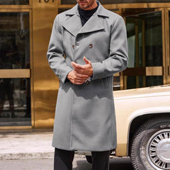 Woolen Male Double-breasted Coat